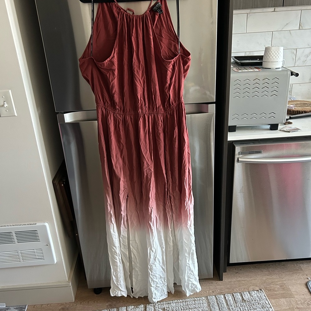 Forever 21 Red Halter Sundress Maxi